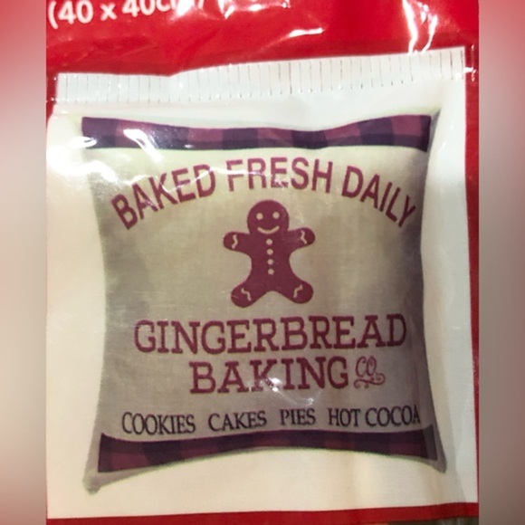 Burlap Christmas holiday candy cane red graphic print décor pillow cases new - Picture 3 of 16